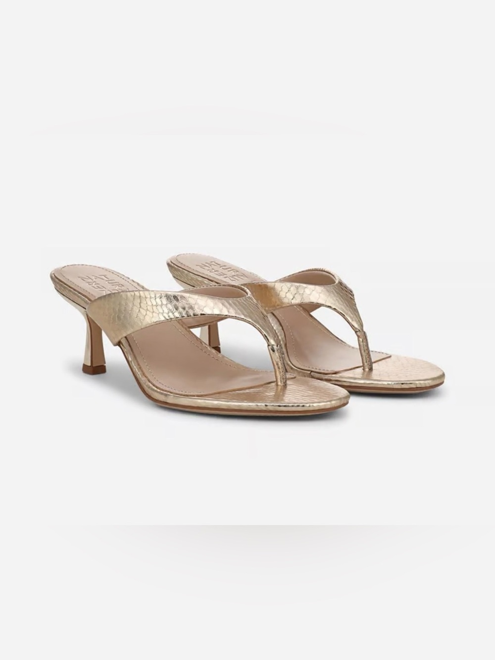 Naturalizer 27 Edit Tressa Gold Snake Print Thong Sandals for Women